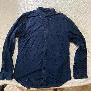 Uniqlo L Navy Slim Fit Oxford